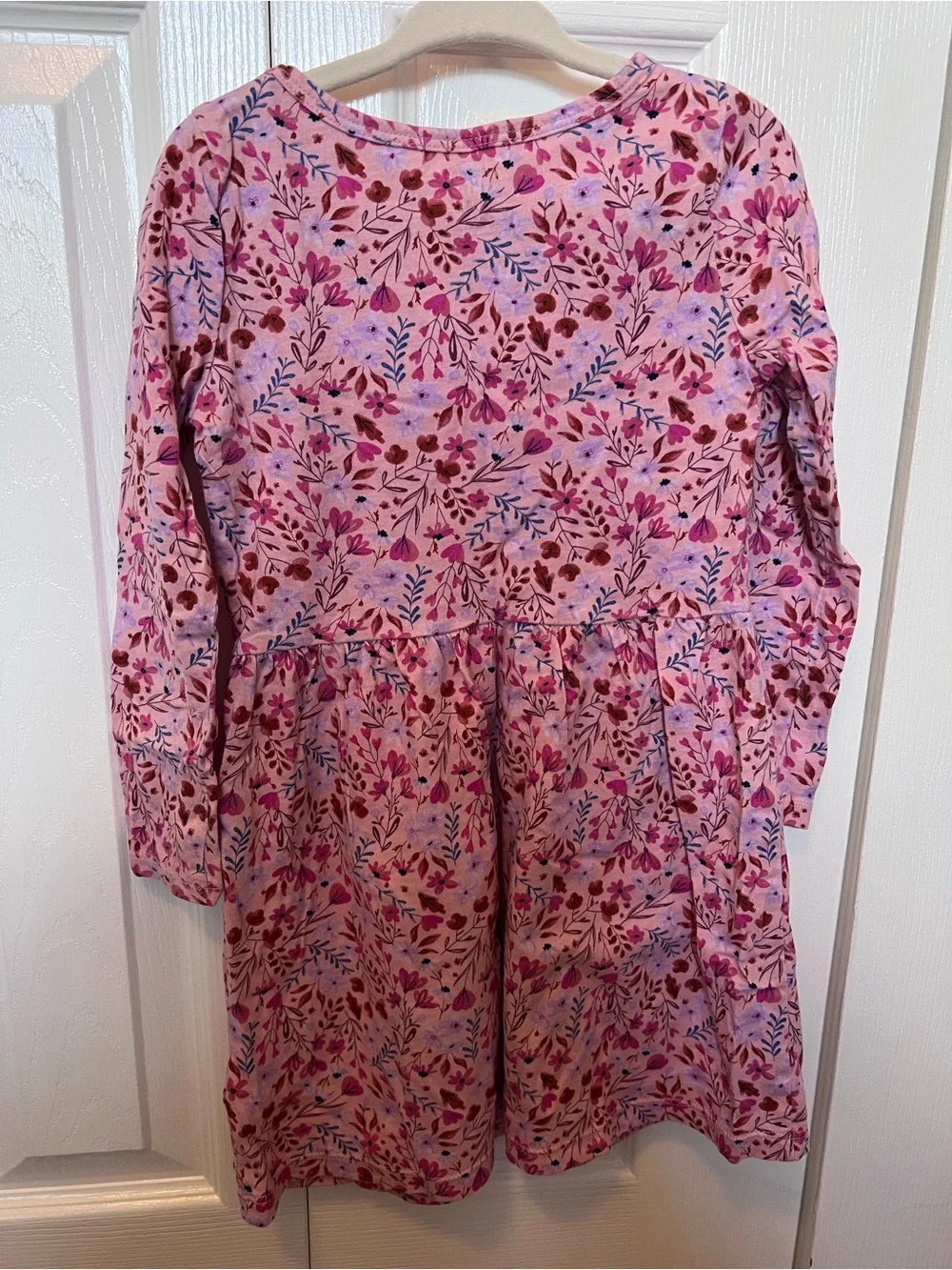 Carter's Pink Floral Long-Sleeve Kids Dress - Size 4